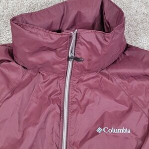 Columbia Switchback II Jacket Women Medium Burgundy Wine Full Zip Hooded WL0127